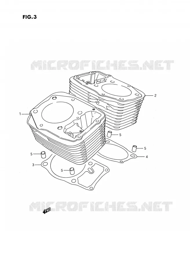 CYLINDRE Suzuki MOTO 1400 INTRUDER 1987  VS1400GLPH(E2)