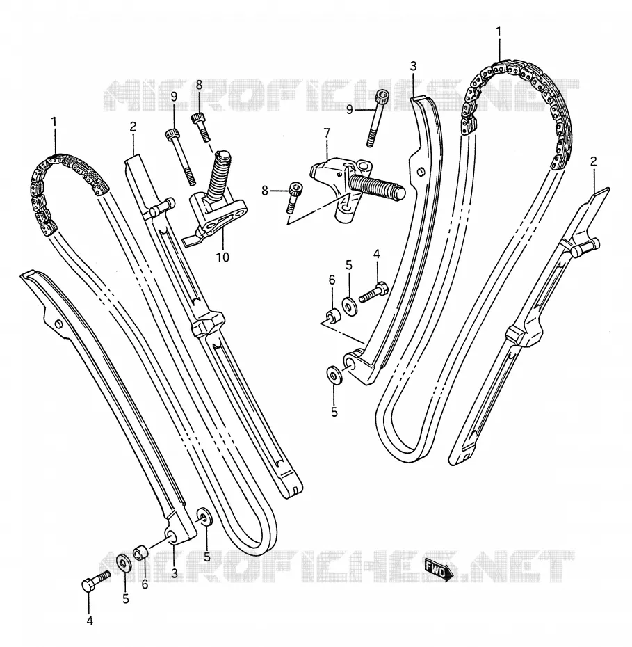 DISTRIBUTION Suzuki MOTO 1400 INTRUDER 1995  VS1400GLPS(E28)