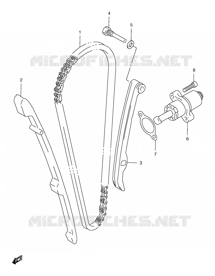 DISTRIBUTION Suzuki MOTO 650 FREEWIND 2000  XF650UY(E2)
