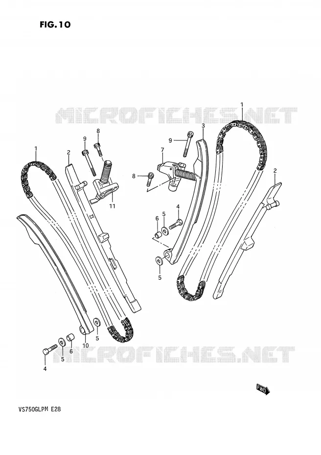DISTRIBUTION Suzuki MOTO 750 INTRUDER 1987  VS750GLPH(E28)