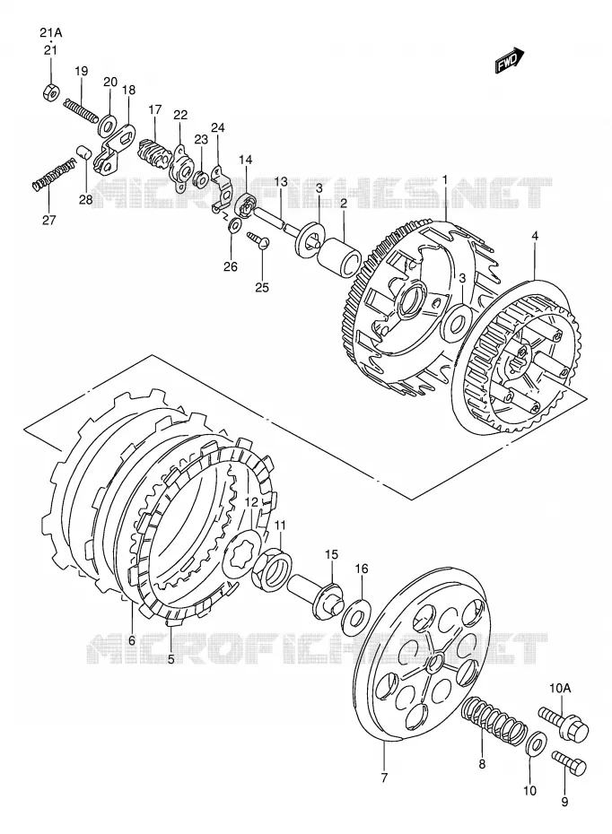 EMBRAYAGE Suzuki MOTO 50 TS-W 1995  TS50WS(E6)