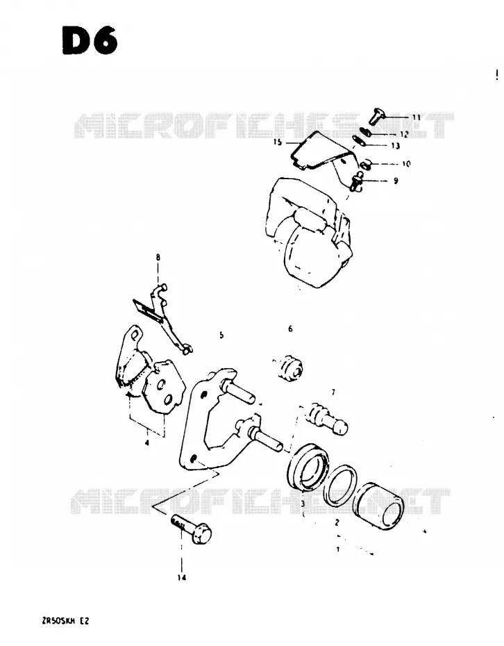 ETRIER DE FREIN (E2,E21) Suzuki MOTO 50 ZR 1984  ZR50SKE(E/H)