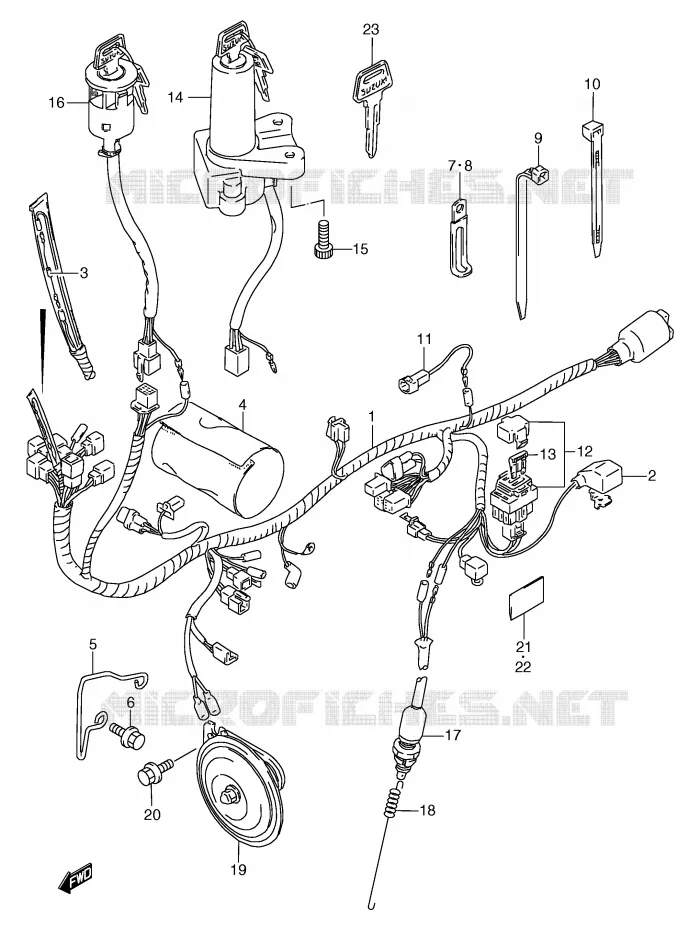 FAISCEAU ELECTRIQUE Suzuki MOTO 125 TS-R 1993  TS125RP(E2)