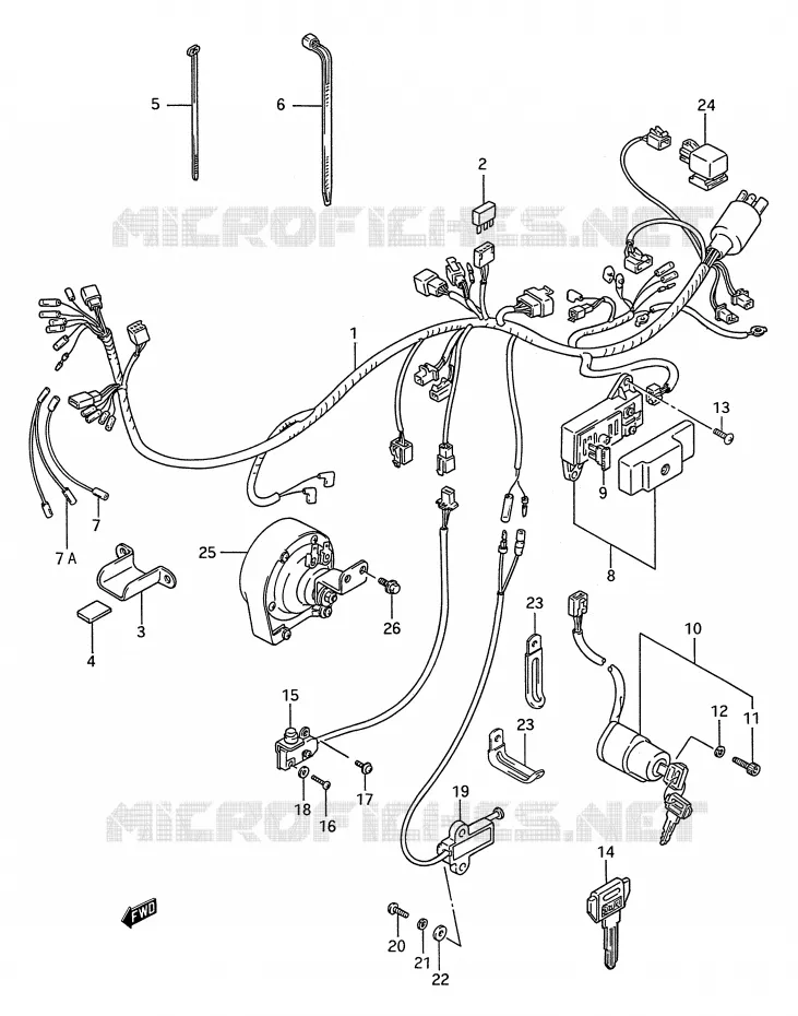FAISCEAU ELECTRIQUE Suzuki MOTO 1400 INTRUDER 1993  VS1400GLFP(E28)