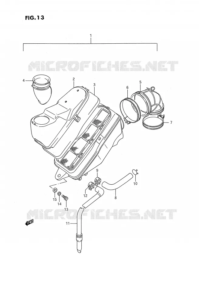FILTRE A AIR (AVANT)(MODELE H/J/K/L/M/N/P/R) Suzuki MOTO 1400 INTRUDER 1988  VS1400GLFJ(E2)