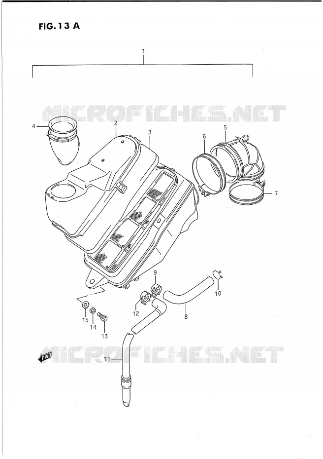 FILTRE A AIR (AVANT)(MODELE S) Suzuki MOTO 1400 INTRUDER 1994  VS1400GLPR(E2)