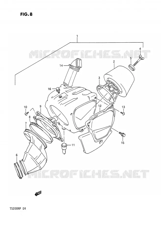 FILTRE A AIR Suzuki MOTO 200 TS-R 1992  TS200RN(E4)