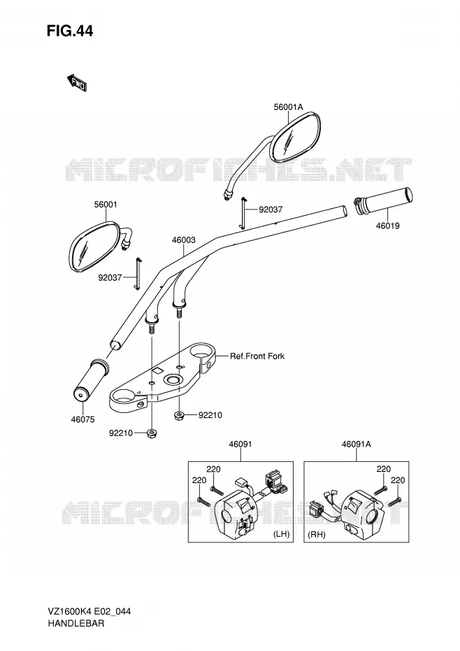 GUIDON Suzuki MOTO 1600 MARAUDER 2004  VZ1600K4(E2)