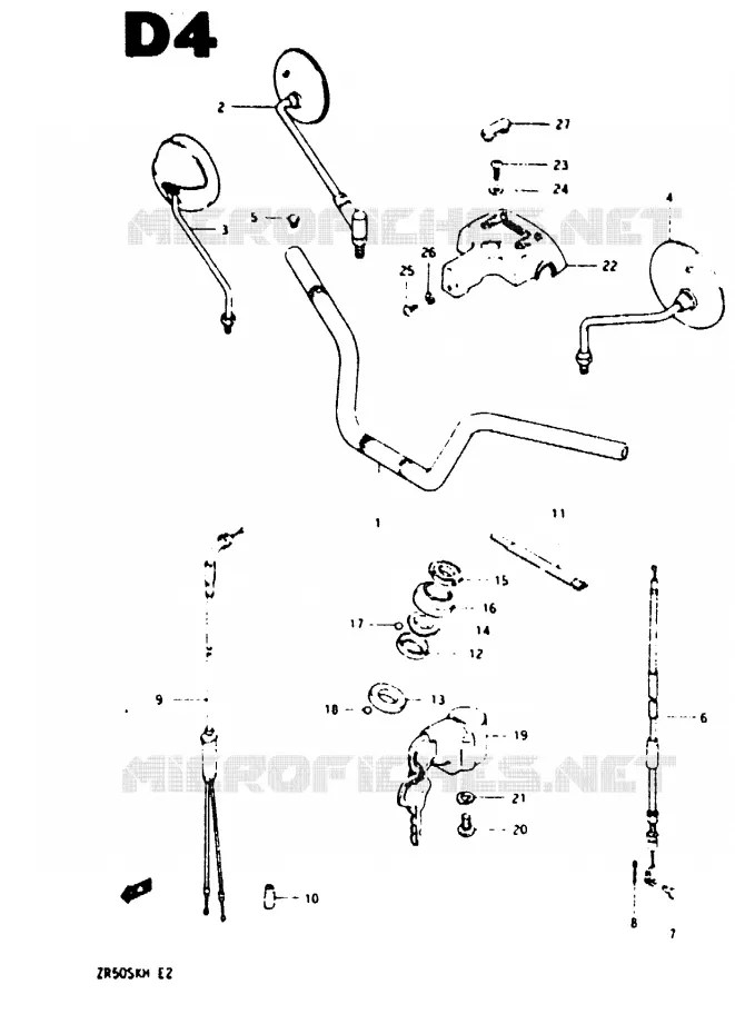 GUIDON Suzuki MOTO 50 ZR 1984  ZR50SKE(E/H)