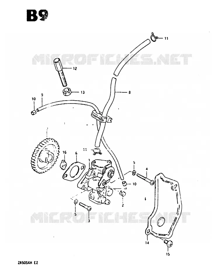 POMPE A HUILE Suzuki MOTO 50 ZR 1984  ZR50SKE(E/H)
