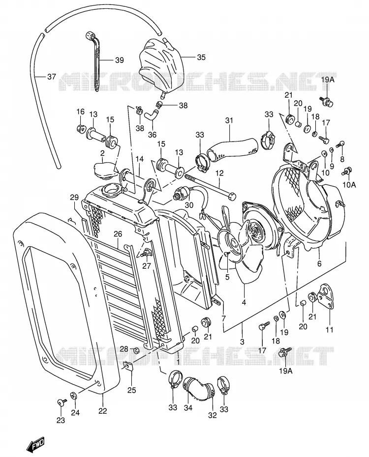 RADIATEUR Suzuki MOTO 800 INTRUDER 1992  VS800GLN(E2)