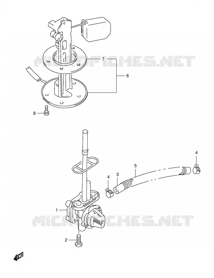ROBINET D'ESSENCE Suzuki MOTO 650 FREEWIND 2000  XF650Y(E2)