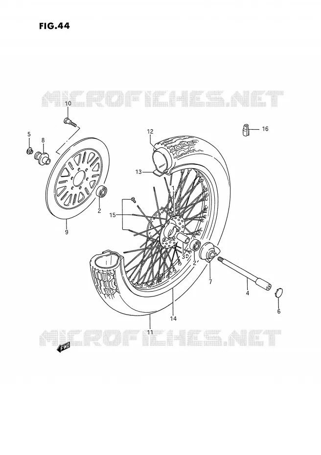 ROUE AVANT Suzuki MOTO 1400 INTRUDER 1987  VS1400GLPH(E2)