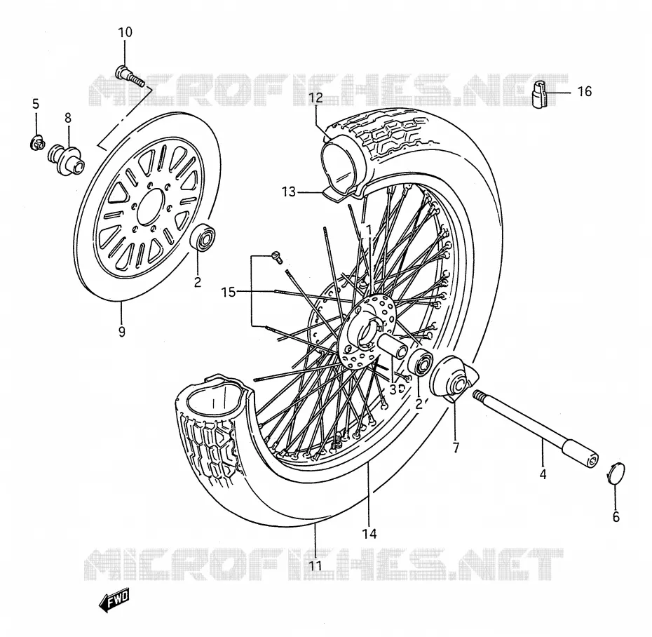 ROUE AVANT Suzuki MOTO 1400 INTRUDER 1995  VS1400GLFS(E28)
