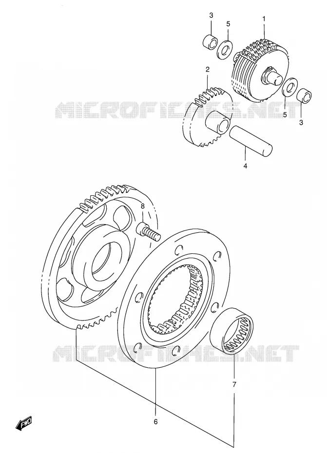 ROUE LIBRE DE DEMARREUR Suzuki MOTO 650 FREEWIND 1998  XF650W(E2)
