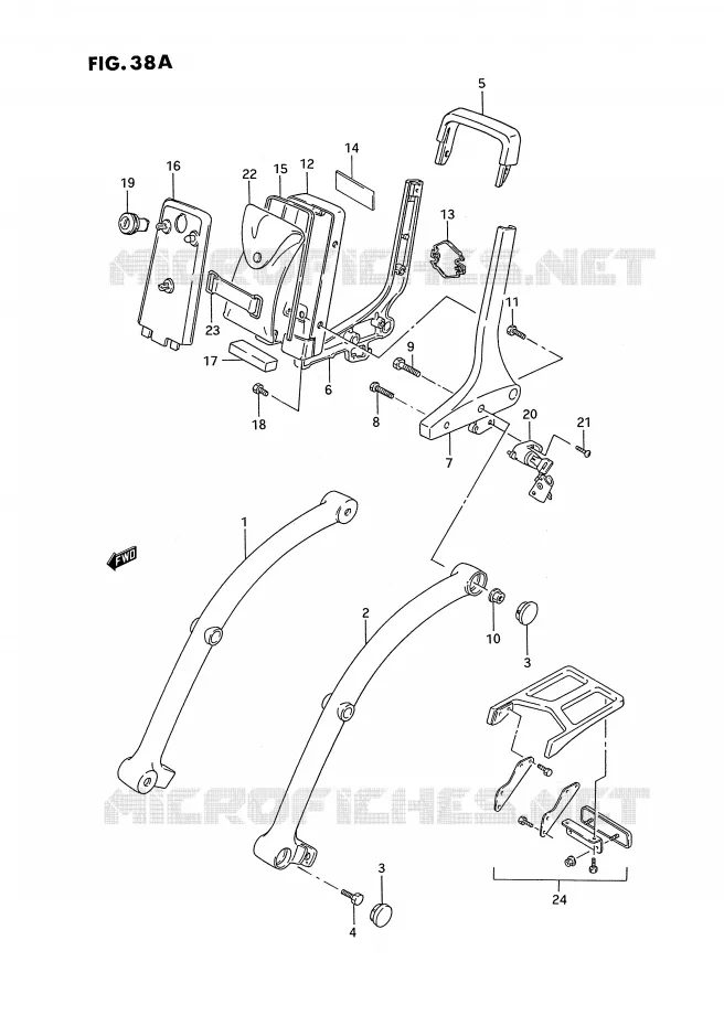 SUPPORT DOSSERET (MODELE S) Suzuki MOTO 1400 INTRUDER 1992  VS1400GLFN(E2)