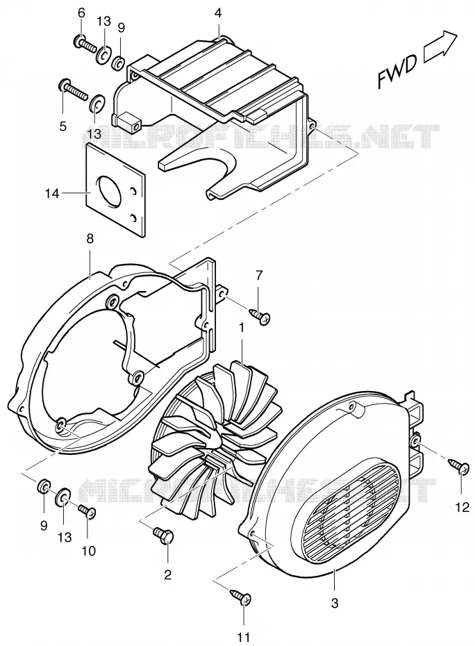 VENTILATEUR DE REFROIDISSEMENT Suzuki SCOOTER 50 ESTILETE 2000  UF50Y