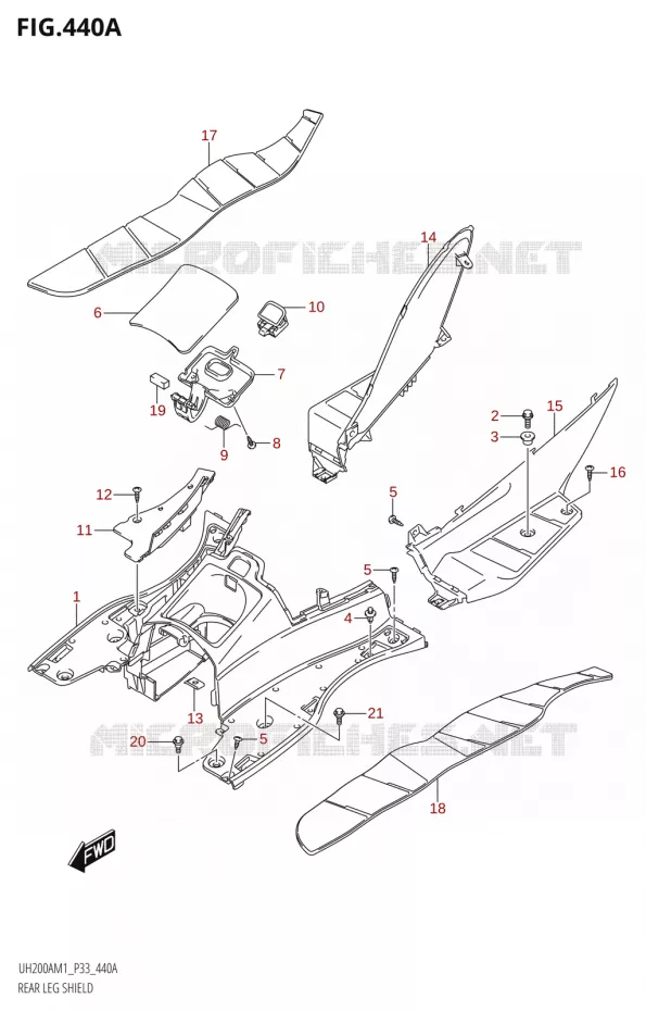 MARCHE PIEDS Suzuki SCOOTER 200 BURGMAN 2021  UH200A M1 (E28,E33)