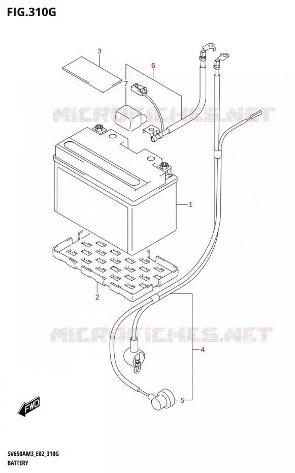 BATTERIE Suzuki MOTO 650 SV 2023  SV650A 2023 M3 (E19)