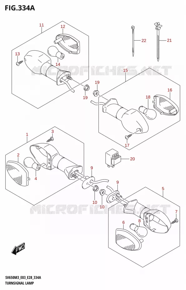 CLIGNOTANTS Suzuki MOTO 650 SV 2023  SV650A 2023 M3 (E28)