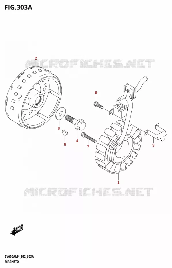 ALLUMAGE ROTOR - STATOR Suzuki MOTO 650 SV 2024  SV650AM4 E19 2024 M4 (E19)