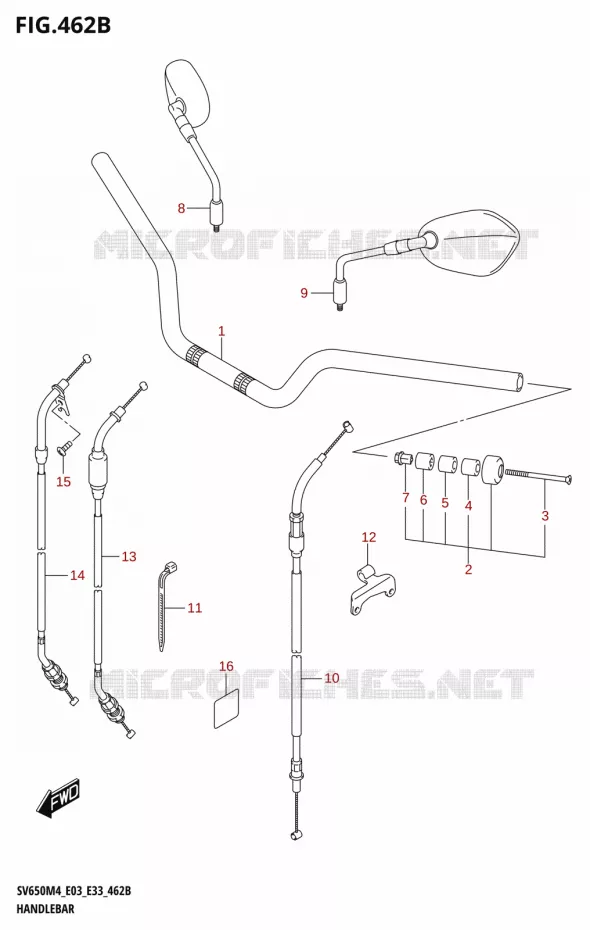 GUIDON (SV650:M4:E33) Suzuki MOTO 650 SV 2024  SV650AM4 E28 2024 M4 (E28)