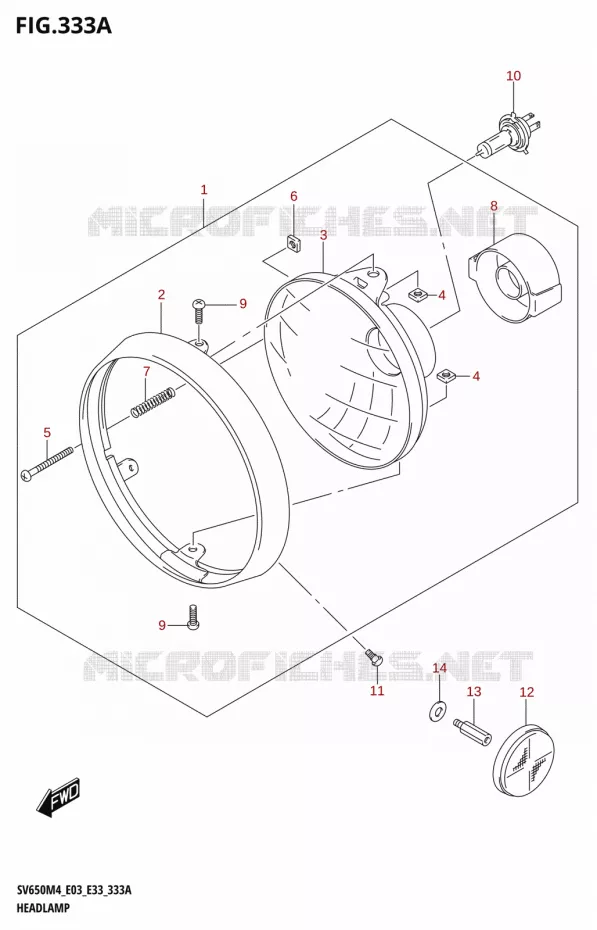 PHARE Suzuki MOTO 650 SV 2024  SV650AM4 E28 2024 M4 (E28)