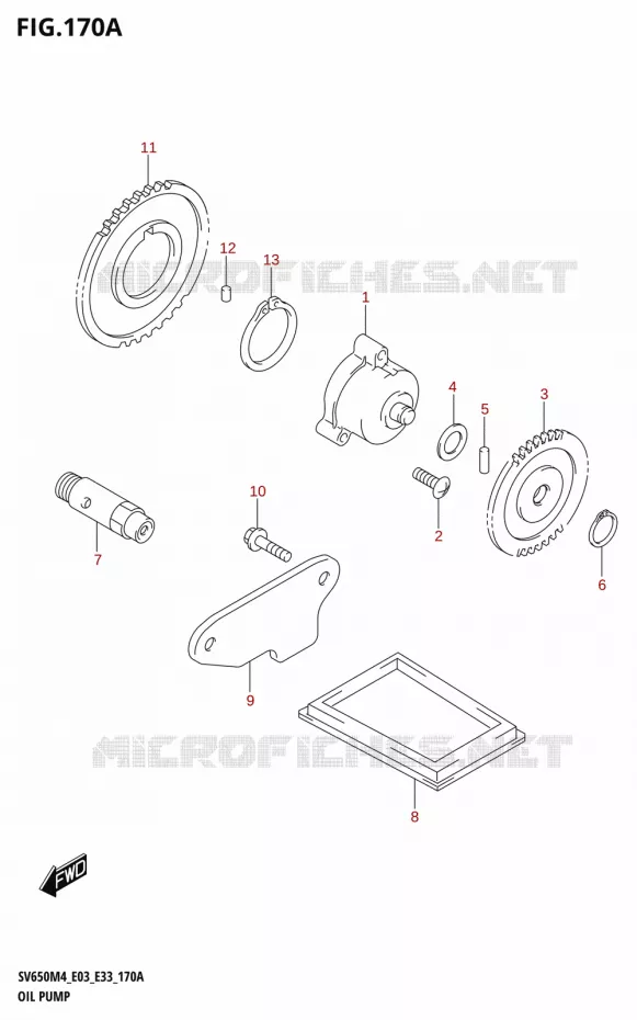 POMPE A HUILE Suzuki MOTO 650 SV 2024  SV650AM4 E28 2024 M4 (E28)
