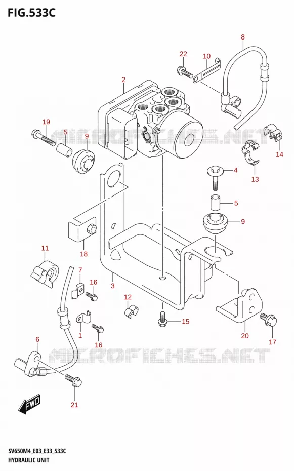 SYSTÈME ABS (SV650XA:M4:E28) Suzuki MOTO 650 SV 2024  SV650AM4 E28 2024 M4 (E28)