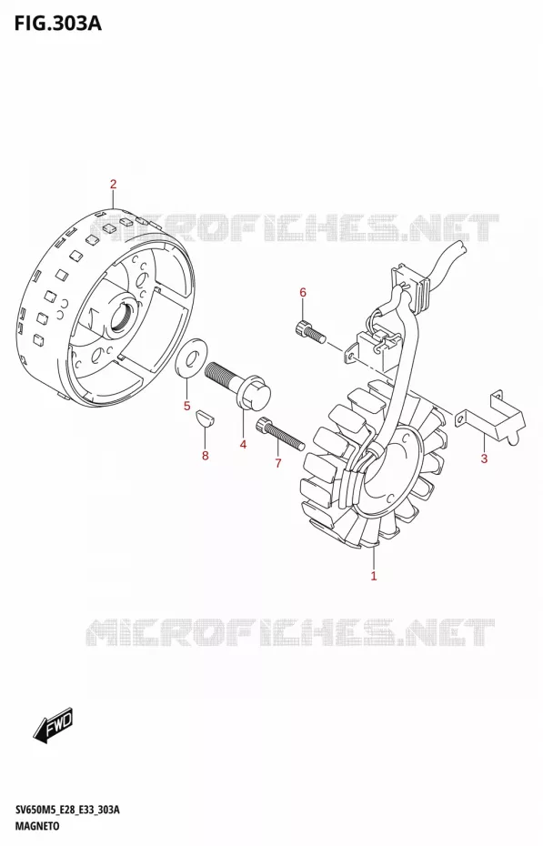 ALLUMAGE ROTOR - STATOR Suzuki MOTO 650 SV 2025  SV650A 2025 M5 (E28)