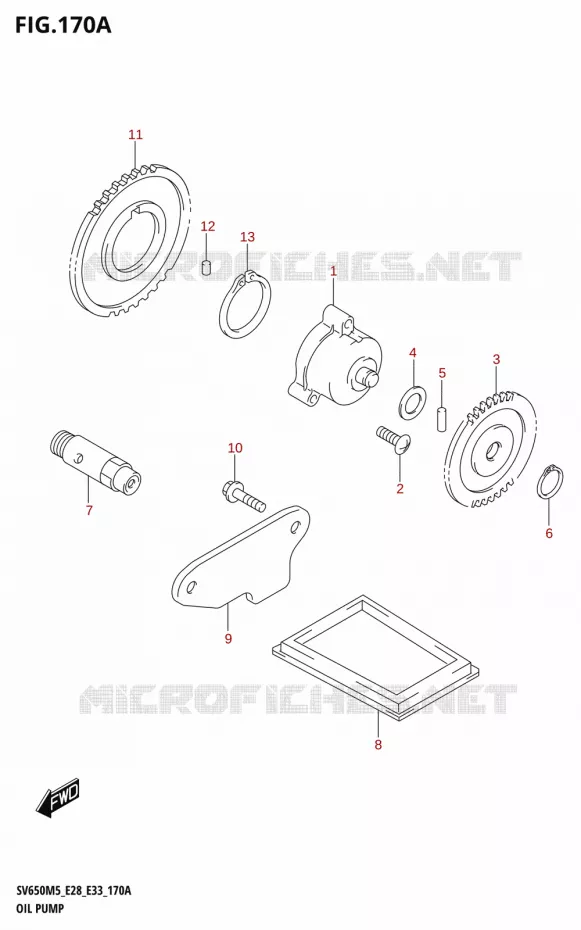 POMPE A HUILE Suzuki MOTO 650 SV 2025  SV650A 2025 M5 (E28)