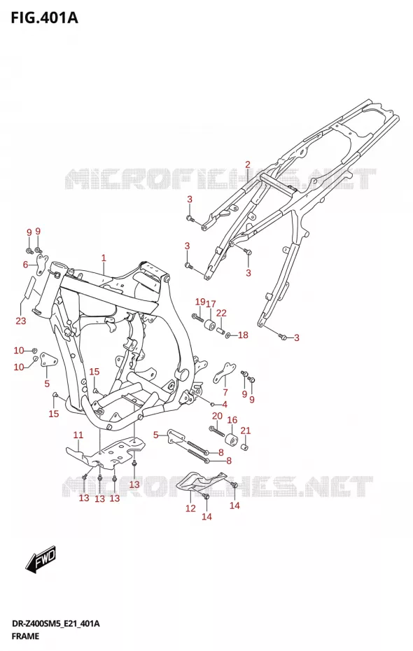 CADRE Suzuki MOTO 400 DR-Z 2025  DR-Z400S 2025 M5 (E21)