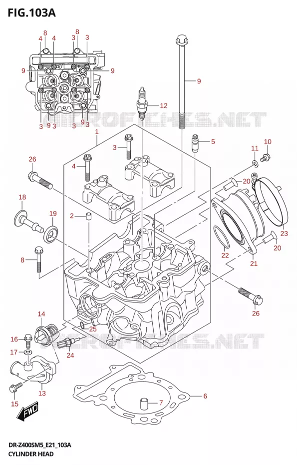CULASSE Suzuki MOTO 400 DR-Z 2025  DR-Z400S 2025 M5 (E21)