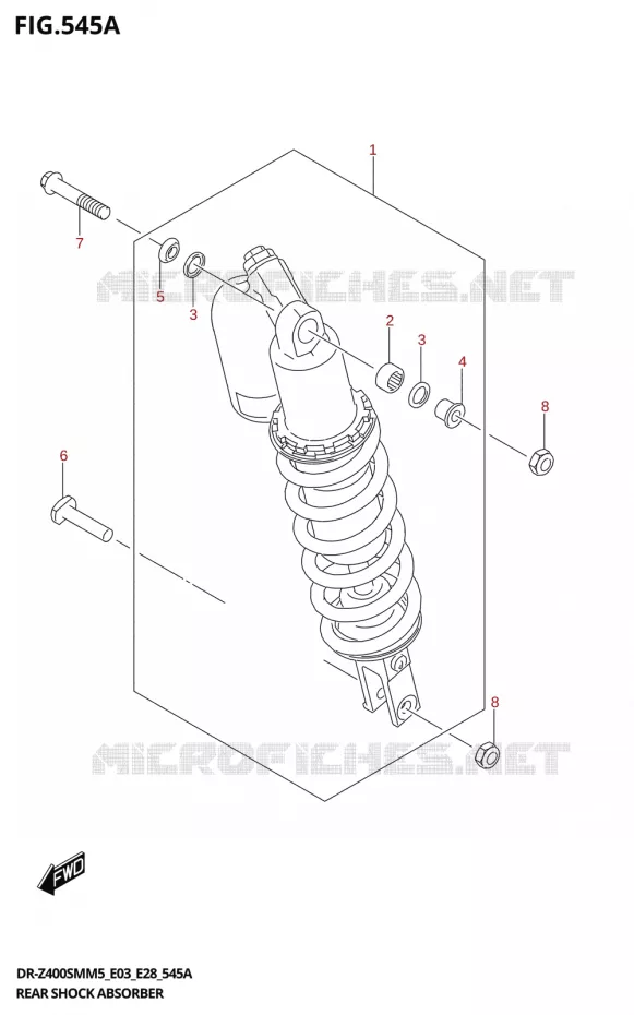 AMORTISSEUR ARRIERE Suzuki MOTO 400 DR-Z 2025  DR-Z400SMRL 2025 M5 (E28)