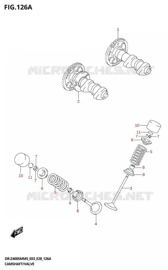ARBRE A CAMES - SOUPAPES Suzuki MOTO 400 DR-Z 2025  DR-Z400SMRL 2025 M5 (E28)
