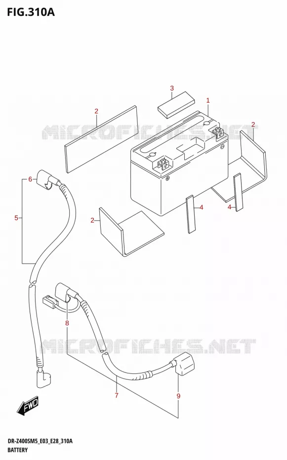 BATTERIE Suzuki MOTO 400 DR-Z 2025  DR-Z400SRJ 2025 M5 (E28)