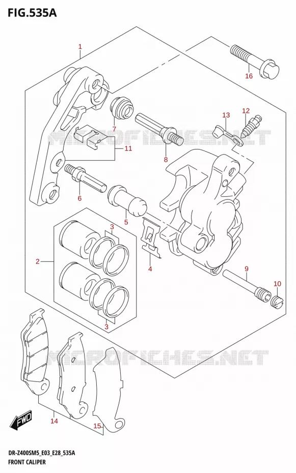 ETRIER DE FREIN AVANT Suzuki MOTO 400 DR-Z 2025  DR-Z400SRJ 2025 M5 (E28)