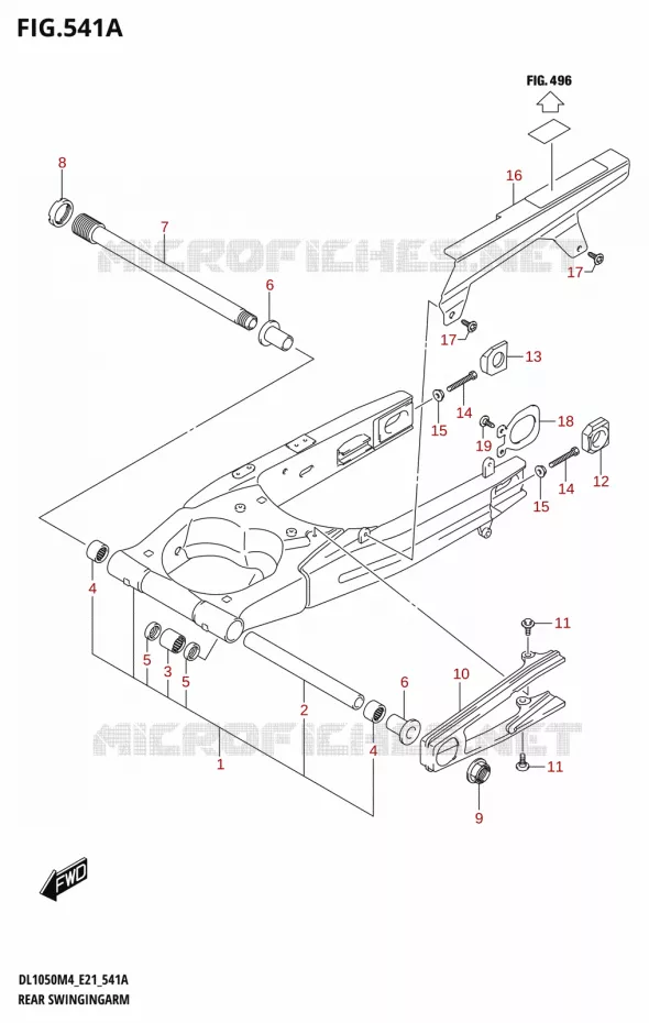 BRAS OSCILLANT (DL1050RJ) Suzuki MOTO 1050 V-STROM 2024  DL1050RJ 2024 M4 (E21)