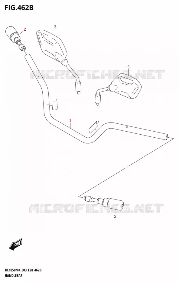 GUIDON (DL1050RR) Suzuki MOTO 1050 V-STROM 2024  DL1050RJ 2024 M4 (E28)