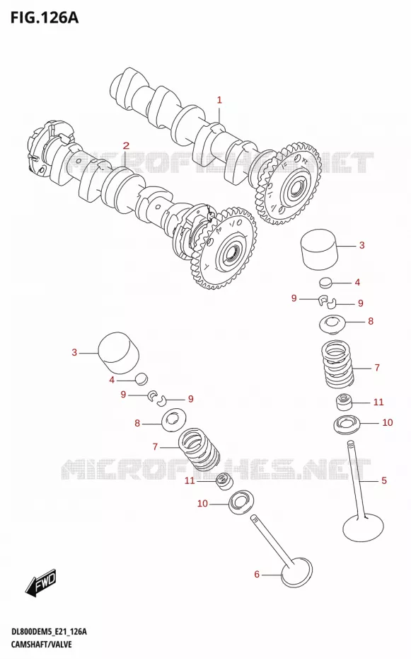 ARBRE A CAMES - SOUPAPES Suzuki MOTO 800 V-STROM 2025  DL800DERC 2025 M5 (E21)