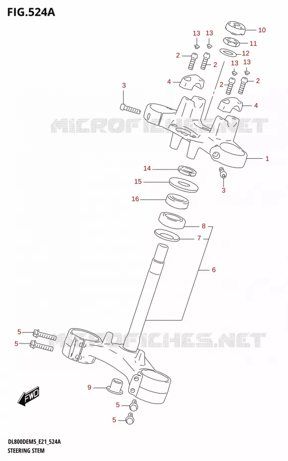 COLONNE DE DIRECTION Suzuki MOTO 800 V-STROM 2025  DL800DERC 2025 M5 (E21)