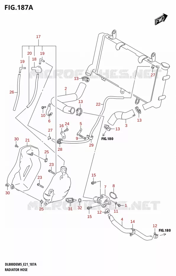 DURITES DE RADIATEUR - VASE D'EXPANSION Suzuki MOTO 800 V-STROM 2025  DL800DERC 2025 M5 (E21)