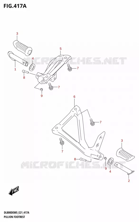 REPOSE PIED Suzuki MOTO 800 V-STROM 2025  DL800DERC 2025 M5 (E21)