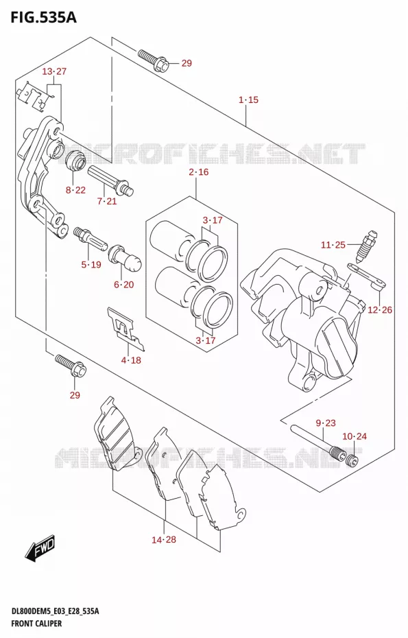 ETRIER DE FREIN AVANT Suzuki MOTO 800 V-STROM 2025  DL800DERC 2025 M5 (E28)