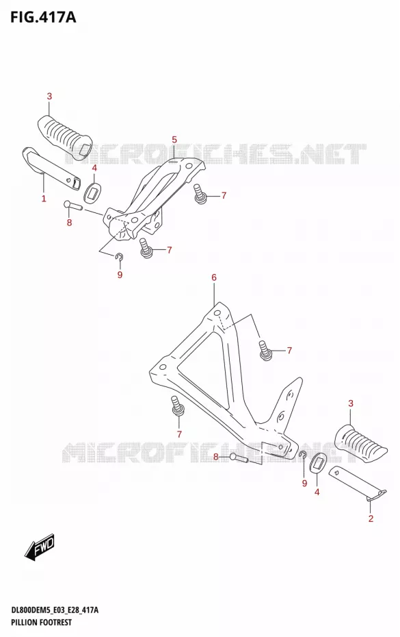 REPOSE PIED Suzuki MOTO 800 V-STROM 2025  DL800DERC 2025 M5 (E28)