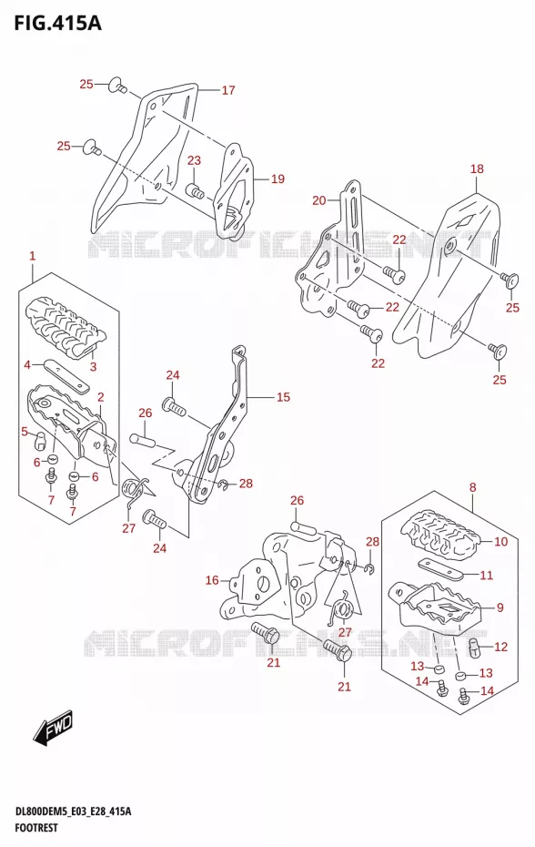 REPOSE PIEDS Suzuki MOTO 800 V-STROM 2025  DL800DERC 2025 M5 (E28)