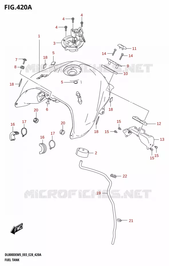 RESERVOIR D'ESSENCE Suzuki MOTO 800 V-STROM 2025  DL800DERC 2025 M5 (E28)
