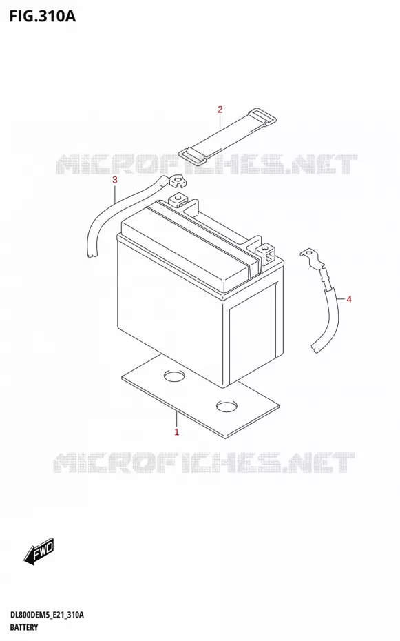 BATTERIE Suzuki MOTO 800 V-STROM 2025  DL800DEUC 2025 M5 (E21)