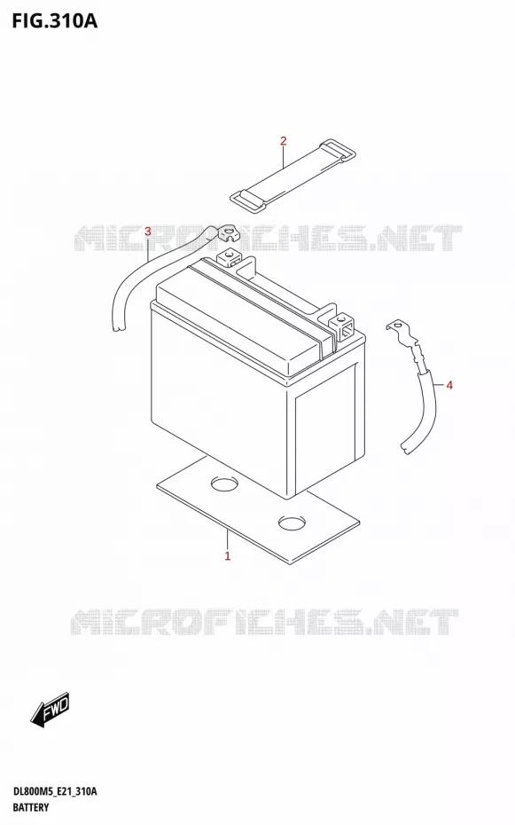 BATTERIE Suzuki MOTO 800 V-STROM 2025  DL800RQM5 E21 2025 M5 (E21)