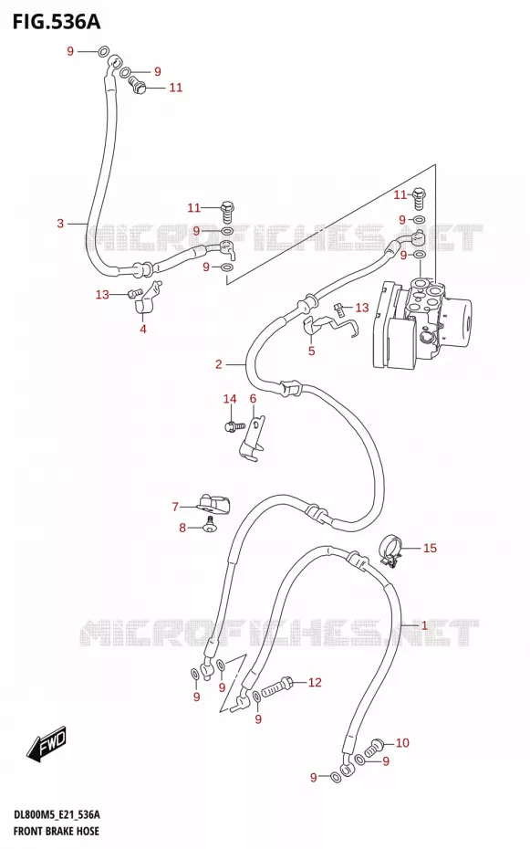 DURITE DE FREIN AVANT Suzuki MOTO 800 V-STROM 2025  DL800UQM5 E21 2025 M5 (E21)